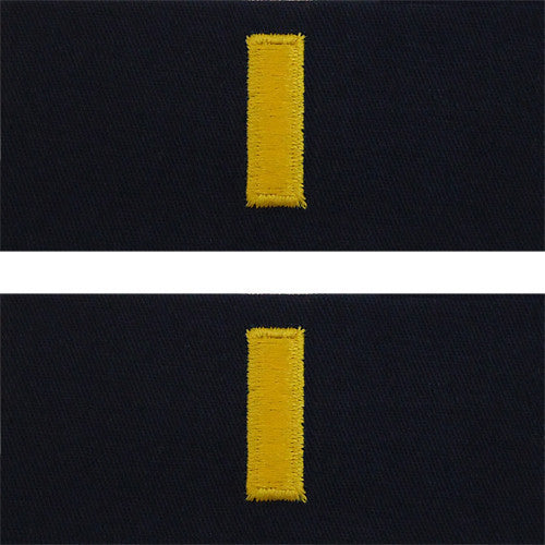 Navy Embroidered Collar Device: Ensign - embroidered on coverall